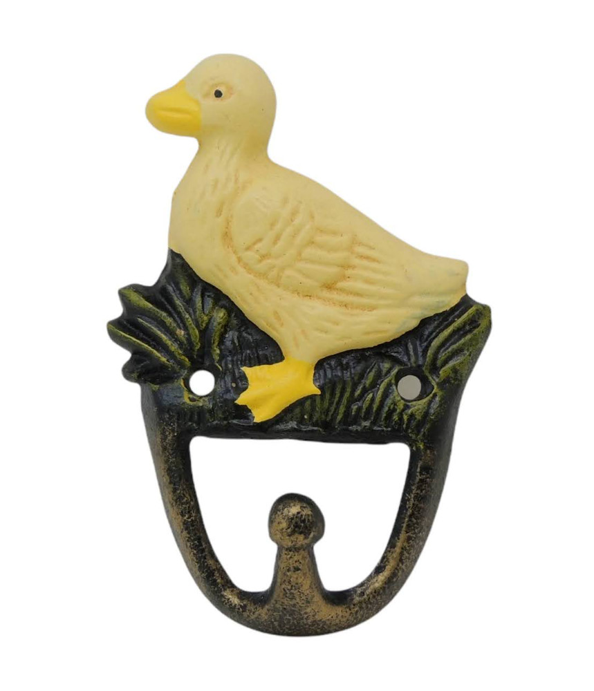 Cast Iron Duck Wall Hanger Hook 5" New, No box
