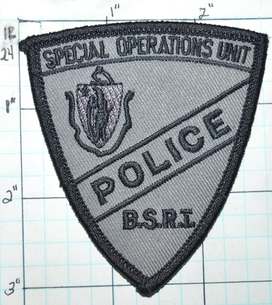 MASSACHUSETTS SPECIAL OPERATIONS UNIT BSRT POLICE SUBDUED 3" PATCH
