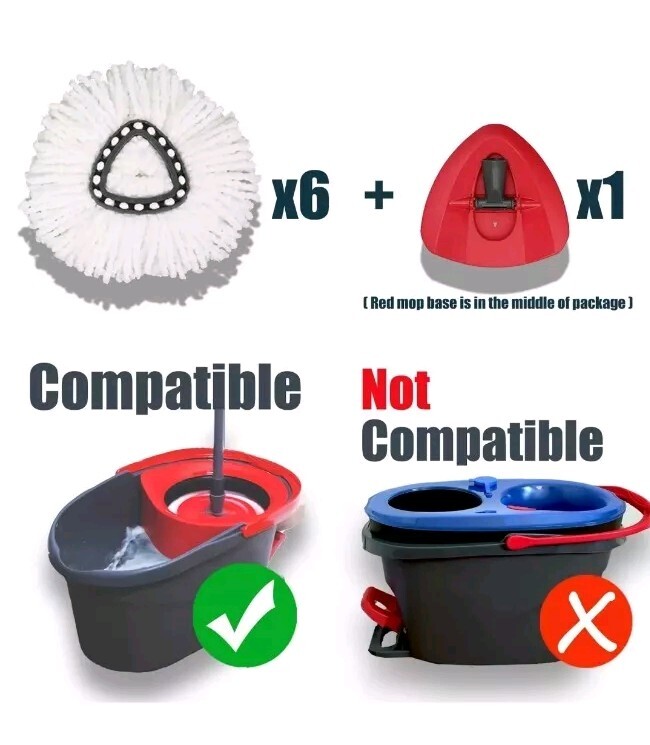 For O-Cedar Spin Mop Replacement Microfiber Mop Head Easy Clean Wring Refill