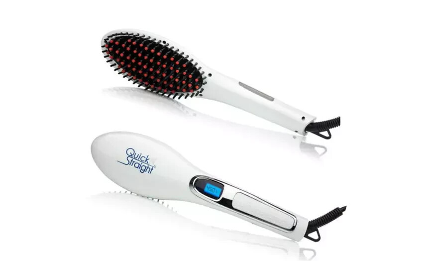 Quick N' Straight Ultra Ionic Ceramic Straightening Brush with Digital Screen