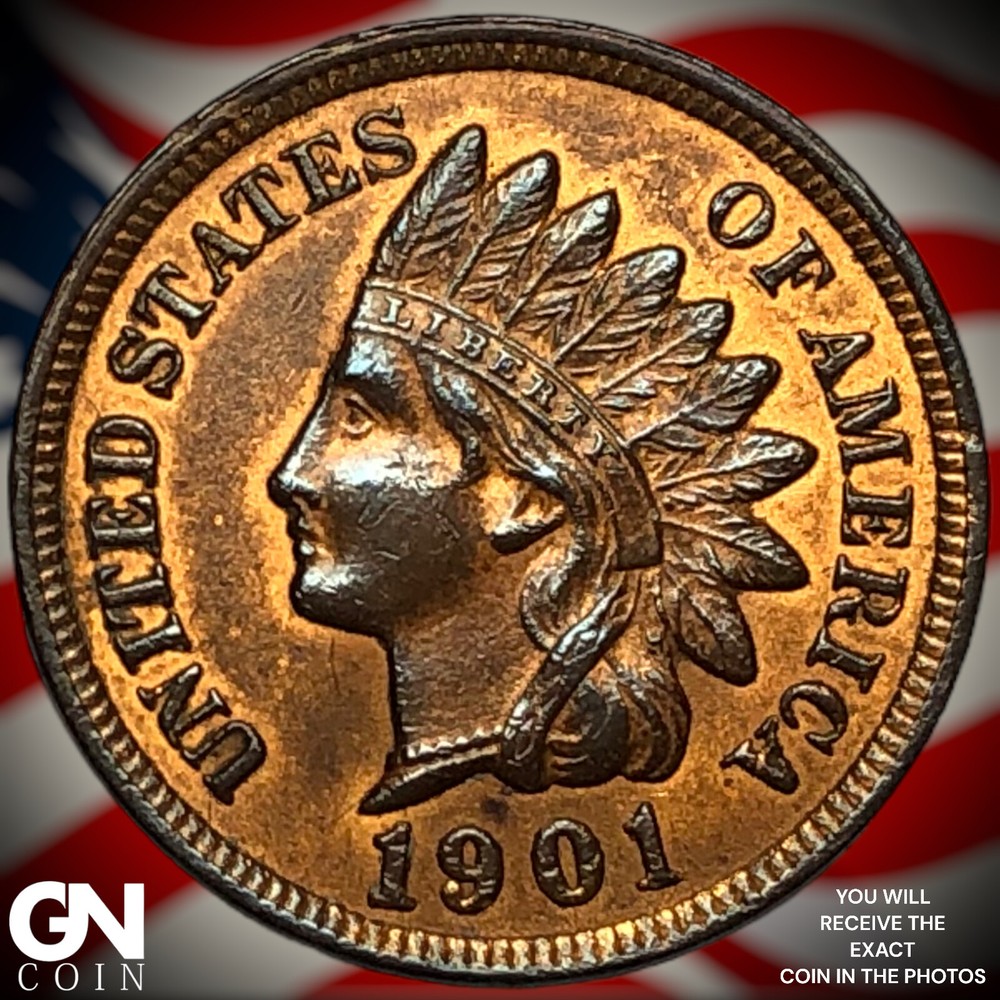 1901 Indian Head Cent Penny M8043