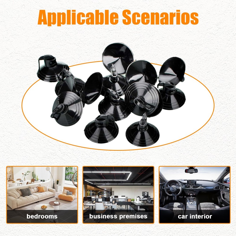 24 Pcs Car Glass Windshield Sunshade Suction Cups for Windows Visor Kitchen
