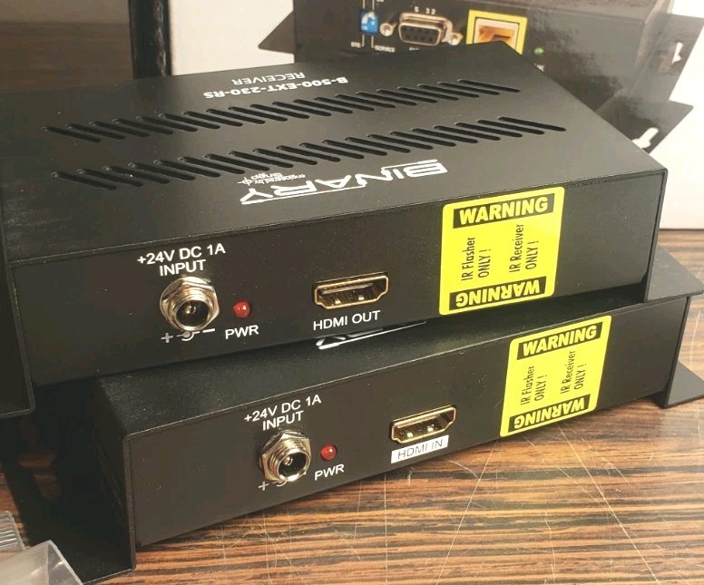 NEW Binary (B-500-EXT-230-RS) HDMI Extender Receiver/Transmitter/Power Supply