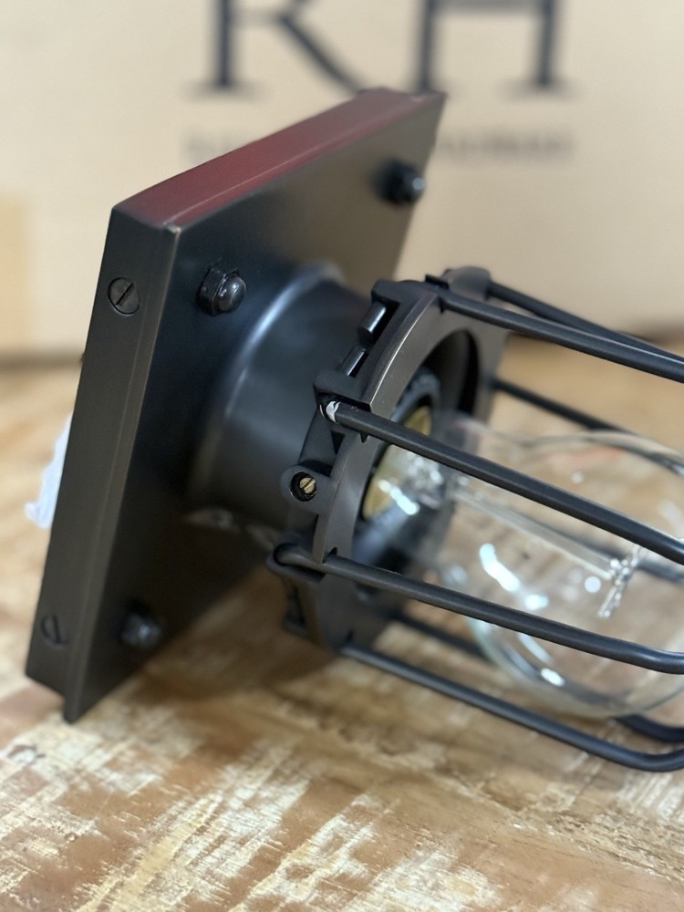 Restoration Hardware Metropolitan Railway Flush-mount Ceiling Light Bronze)