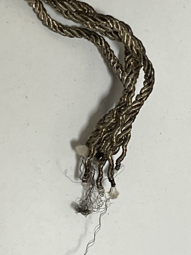 Original WW2 German Officer Hat Cap Braid Rope Chinstrap Silver Part