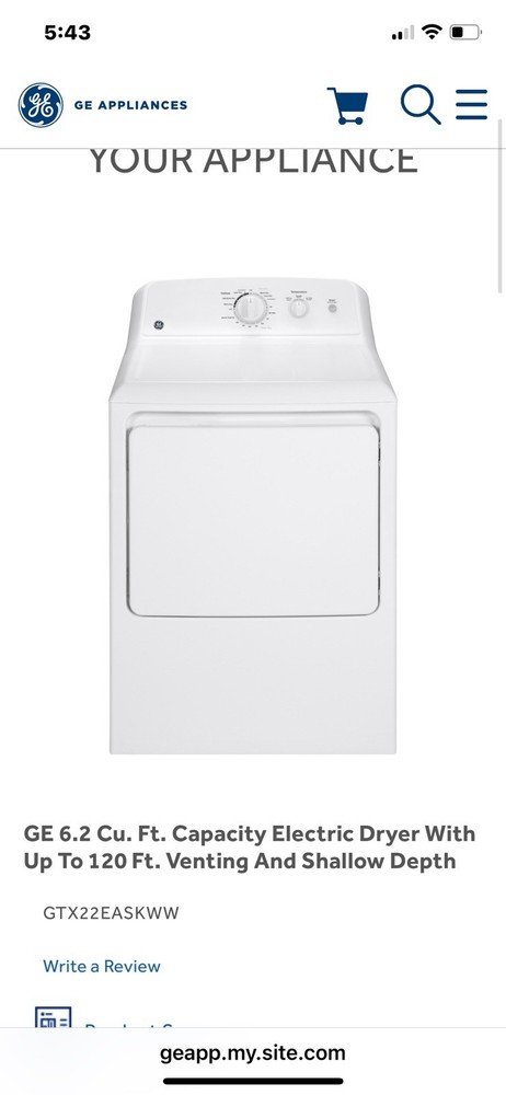 ge washer and dryer set used