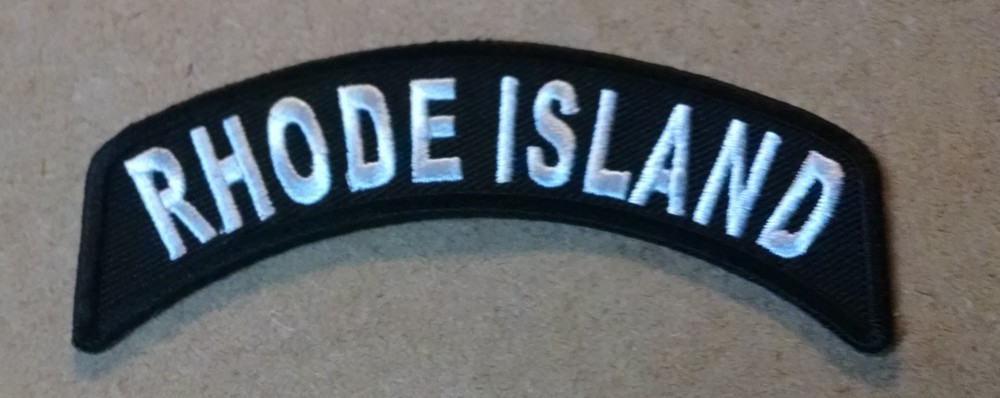 Rhode Island Mini Rocker Embroidered Biker Patch