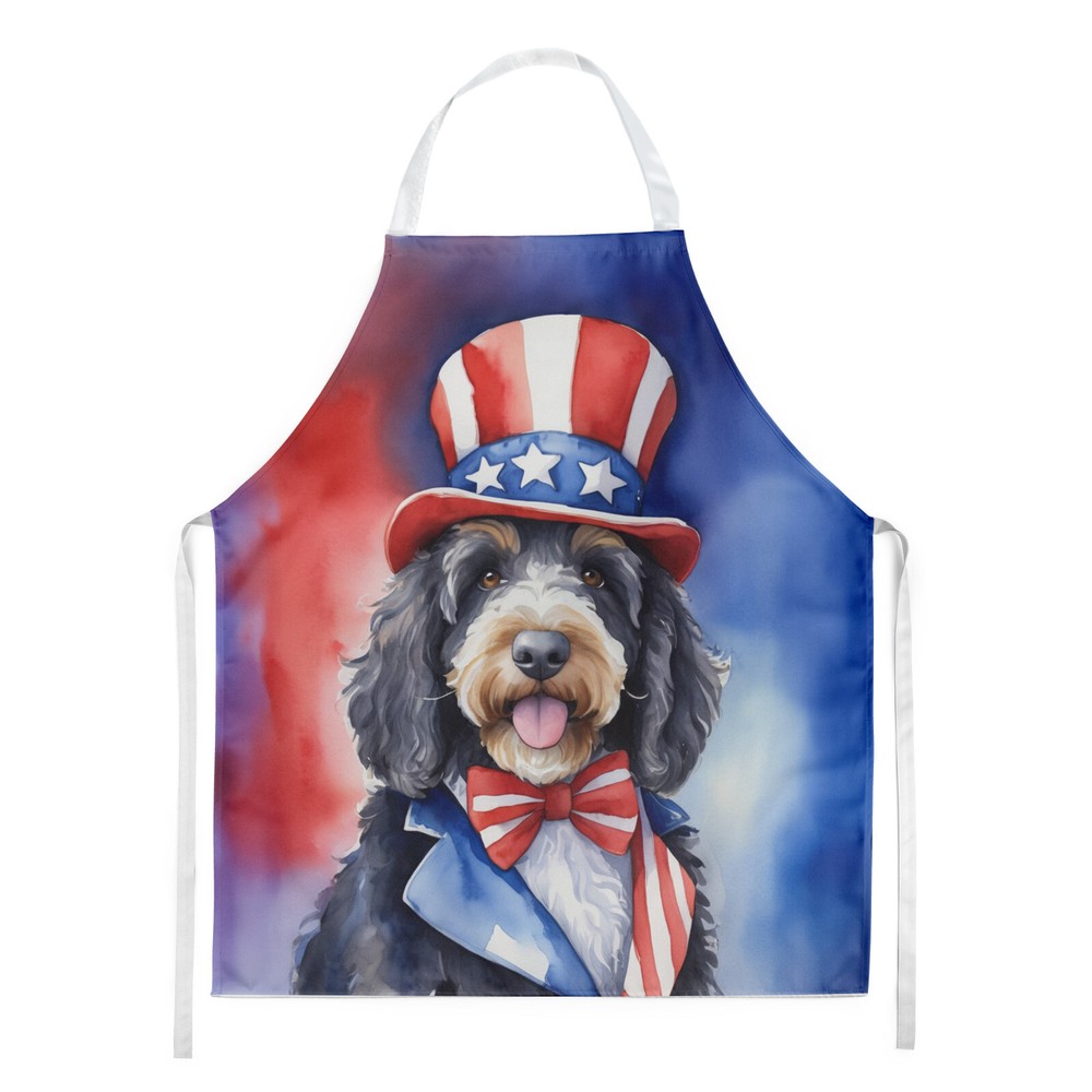 Bernedoodle Patriotic American Apron