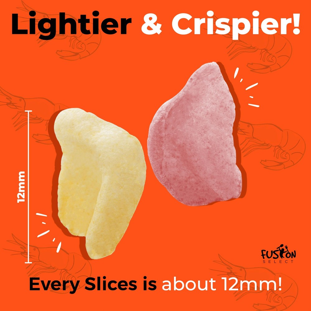 2 Pk Uncooked Prawn Crackers - Multi-Colored Shrimp Chips for Sharing, Servin...