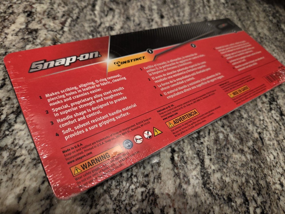 Snapon Tools 4pc Instinct Handle Long Mini Pick Set SEALED - DARK TITANIUM