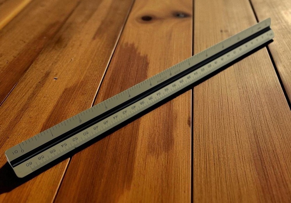Pickett 235E Architect Triangular Scale Ruler 12" Engineering Drafting Tool