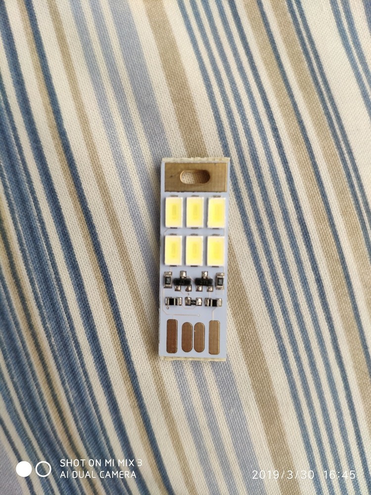 USB Light 6 LED - Cool White with PHOTOCELL Light Sensor CA USA Accept Offer