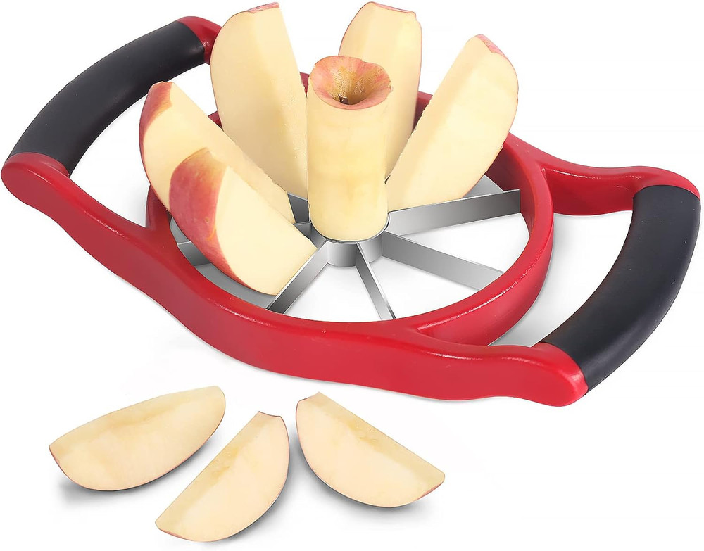 Newness Apple Slicer Corer, 8-Slice [Large Size] Premium Apple Slicer Corer, Cut