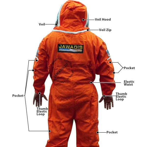 Adult White Bee Suit Medium - Complete Protection, Durable