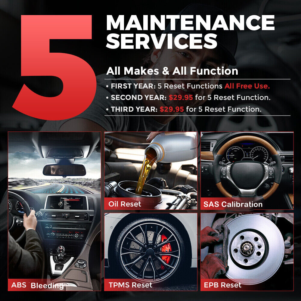 Thinkcar OBD2 Scanner Full System Code Reader Car ABS TPMS Diagnostic Reset Tool