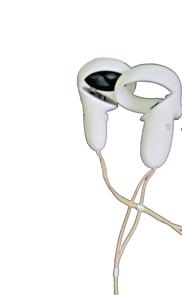 Meta Oculus Quest 2 with controllers and battery pack headstrap