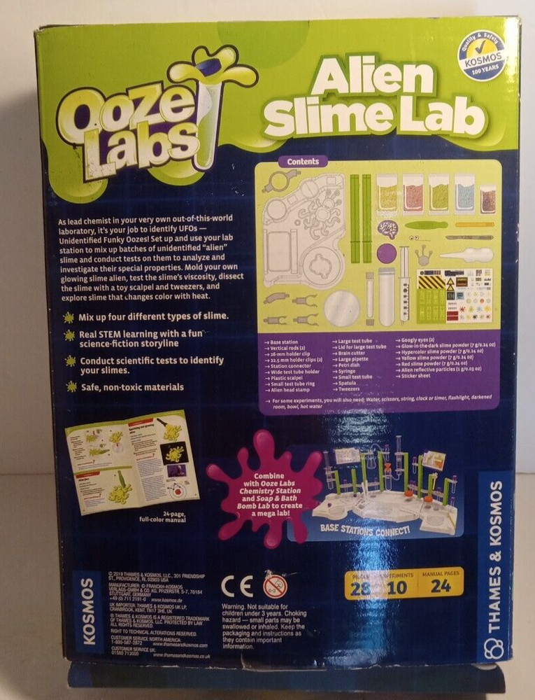 2019 Ooze Labs Alien Slime Lab Science Experiment Kit & Lab Setup Complete