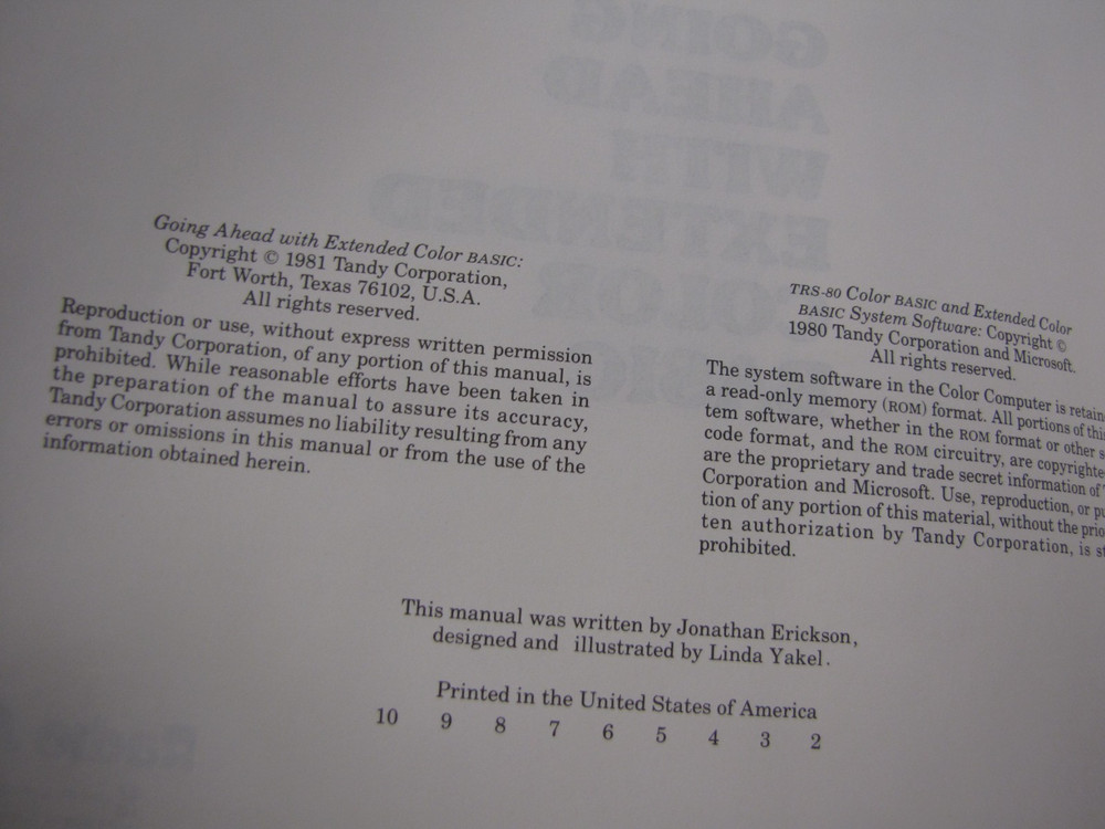 Radio Shack Getting Started Color BASIC, Going Ahead w/ Extended Manuals NICE!