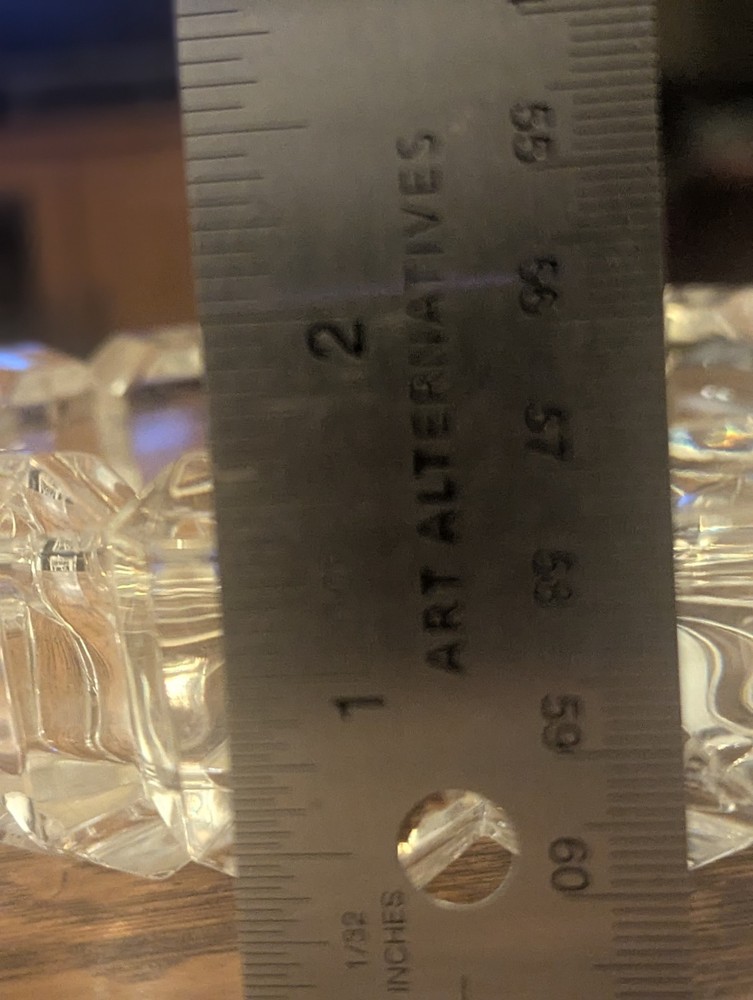 Large Crystal Ashtray 6 Inch Diameter