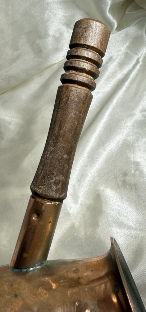Turkish Coffee Pot Hammered Copper Wooden Handle
