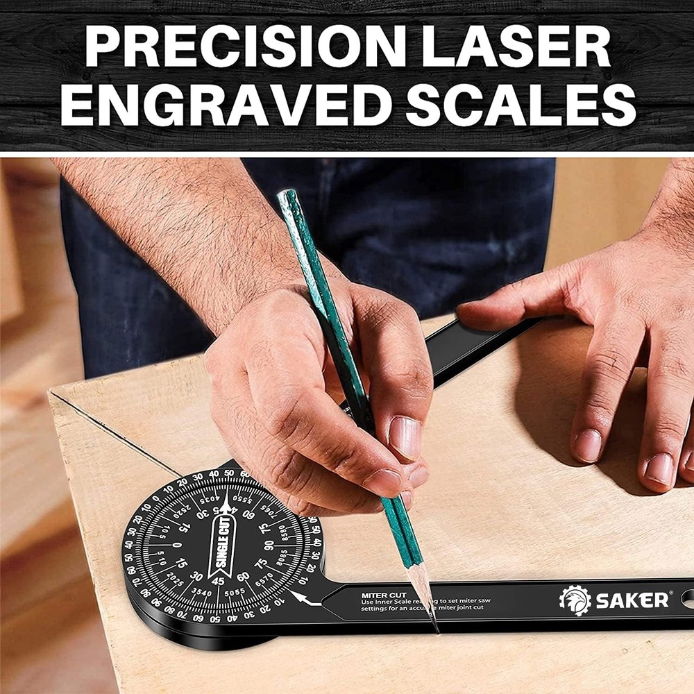 Saker Miter Saw Protractor 7 Inch Angle Finder