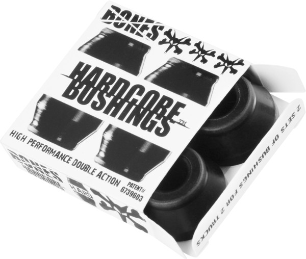 Bones Wheels Hardcore 4pc Hard Black/Black Bushings