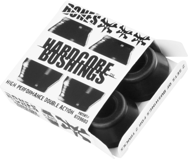 Bones Wheels Hardcore 4pc Hard Black/Black Bushings