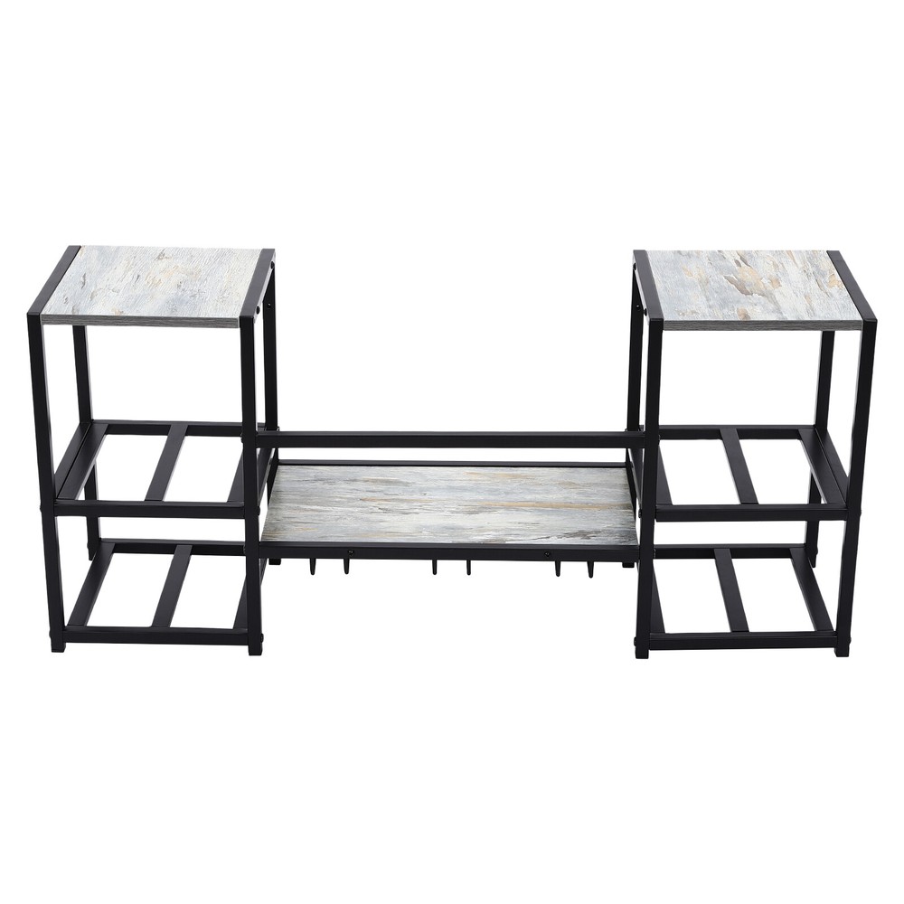 3-tiers Wine Rack Wall Mounted Wine Storage Display Rack 33-44 lbs Space Saving