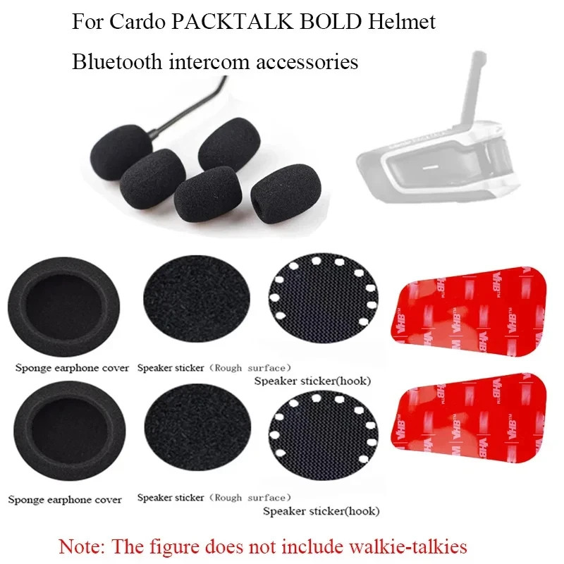 For Cardo PACKTALK BOLD Motorcycle Helmet Bluetooth Intercom Accessories Headset