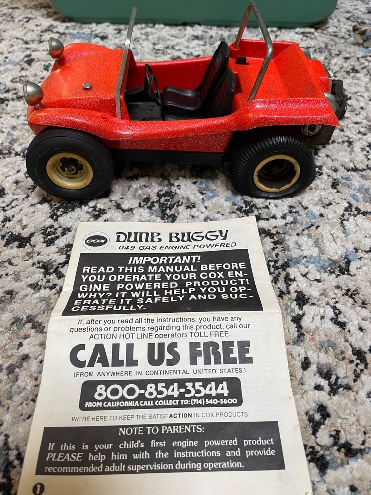 1976 Cox Gas Engine Powered Orange Dune Buggy