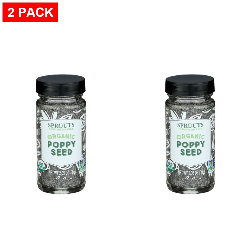 2 Pack - Sprouts Organic Poppy Seed 2.05 oz