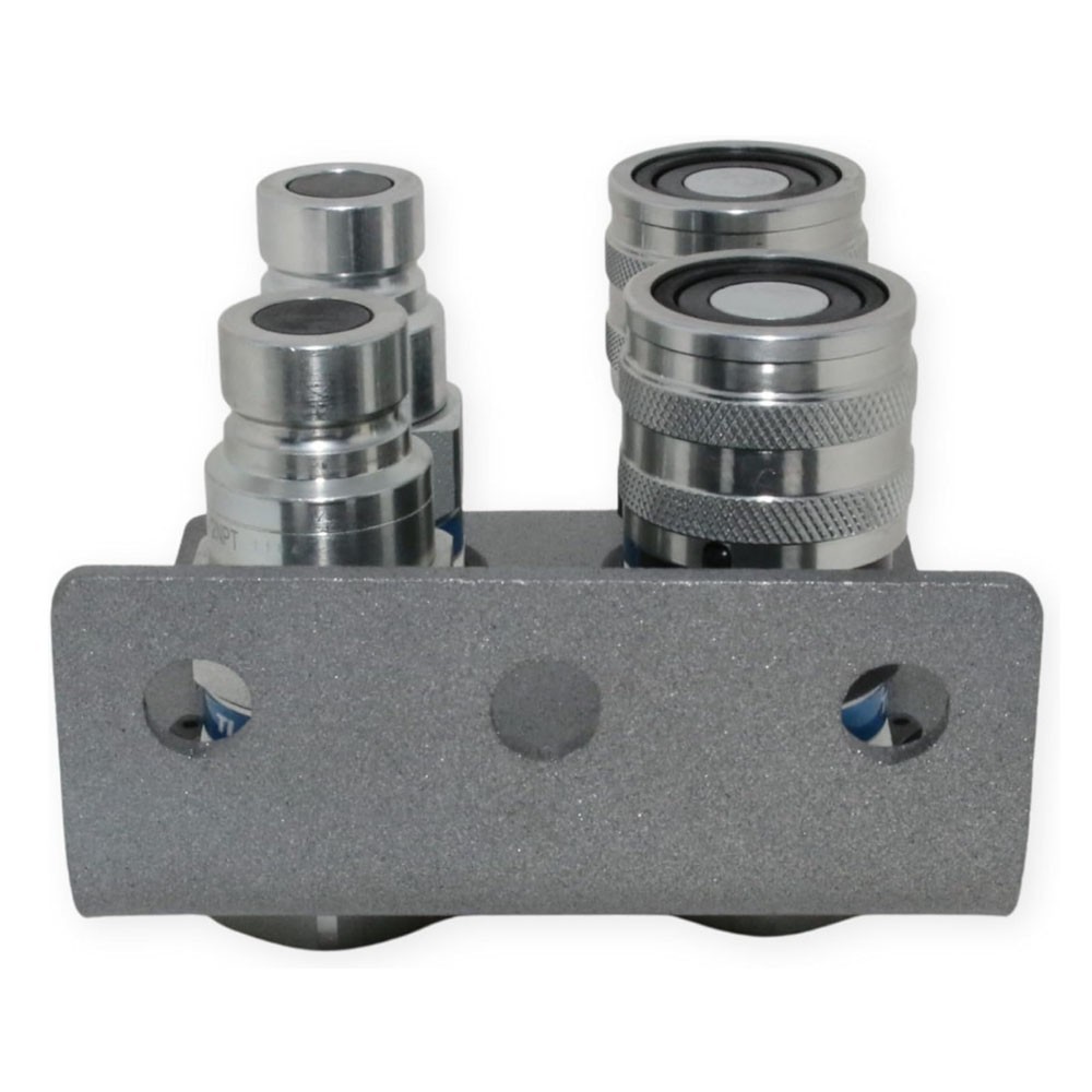 1/2" NPT Flat Face Hydraulic Quick Connect Coupler Set Mounting Bracket TL23B-4