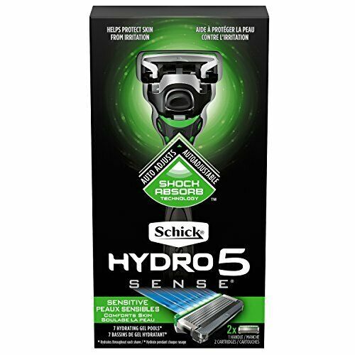(2) NIP SCHICK HYDRO 5 SENSE 2 CARTRIDGES 1 HANDLE EACH package