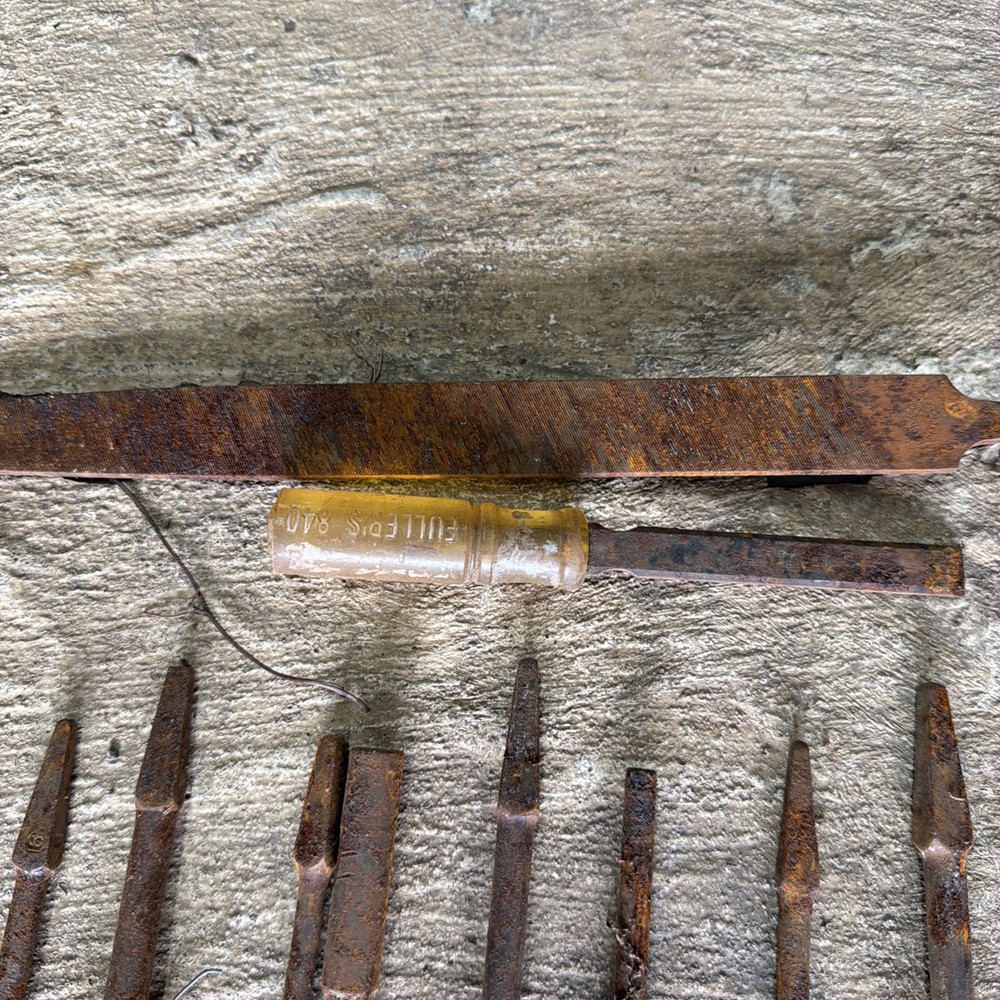 Vintage Antique Tool Mixed Auger Bit , Drill Bits , Wood Handle Tools , Level &?