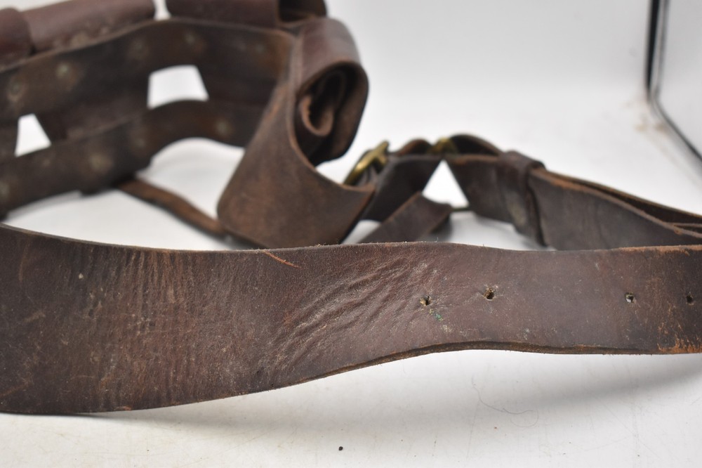 British Army 1903 Pattern Leather Ammunition Bandolier Military Surplus