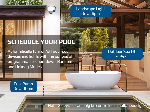 DEWENWILS Pool Pump Timer, Outdoor Smart WiFi Box Wireless Controller Timer