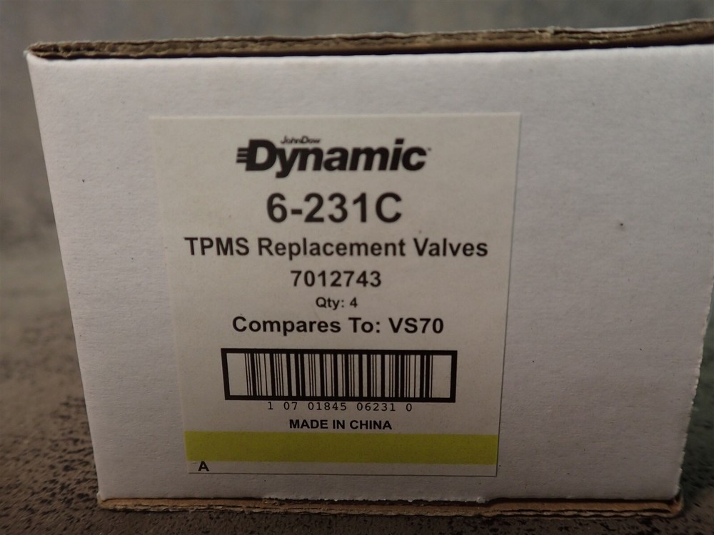 NEW John Dow Dynamic 6-231C TPMS Replacement Valves 4 Pack (L27)