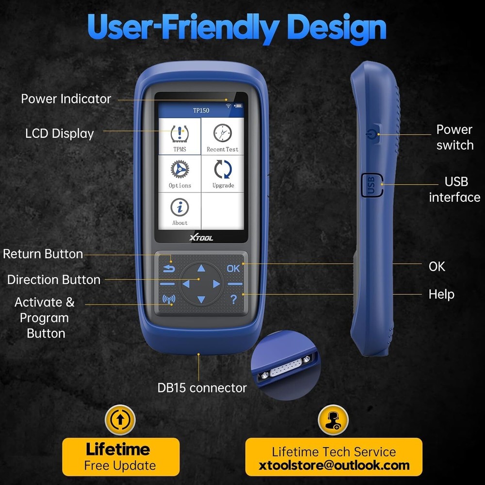 USED XTOOL TP150 Tire Sensor Programmer TPMS Relearn Activate Diagnostic Tool