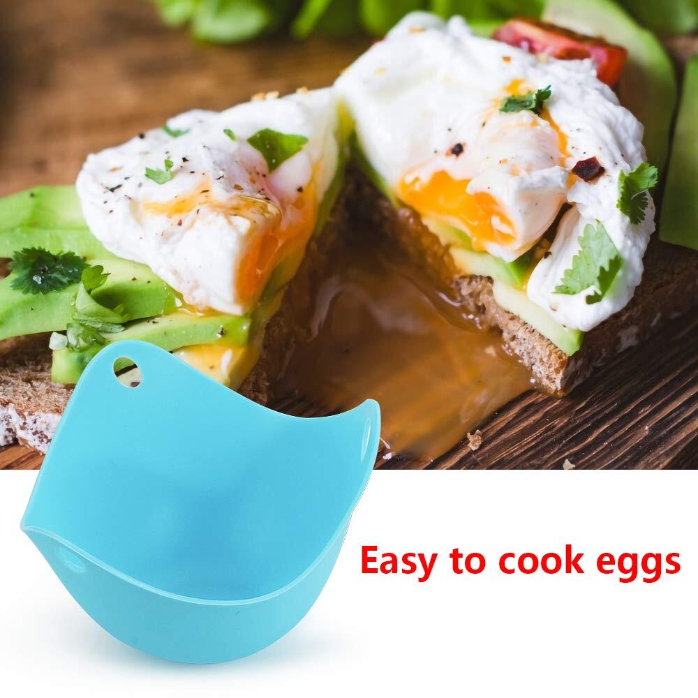 4pcs Silicone Egg Poacher Cups Compatible with Various Cooking Methods