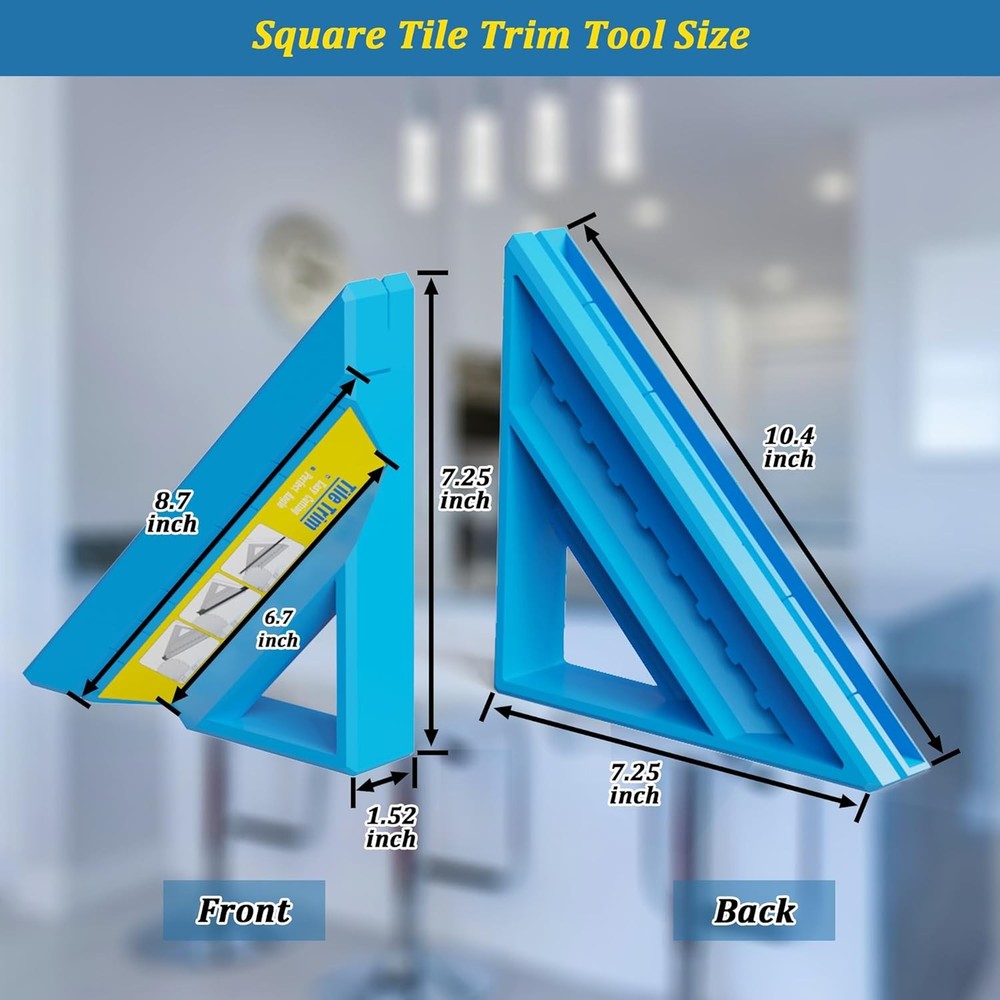 Tile Tool, Edge Trim Cutting Tool for Installation, Precise 45-Degree...