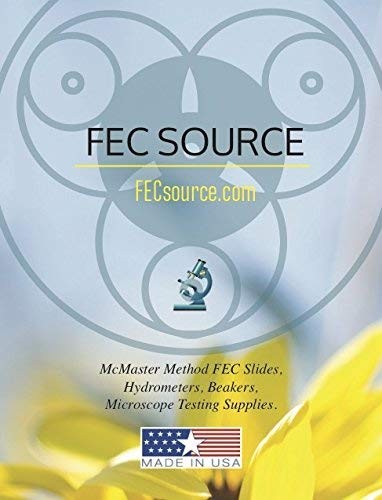 4 McMaster Method Microscope Slides, by FEC Source, Fecal/Worm Transparent