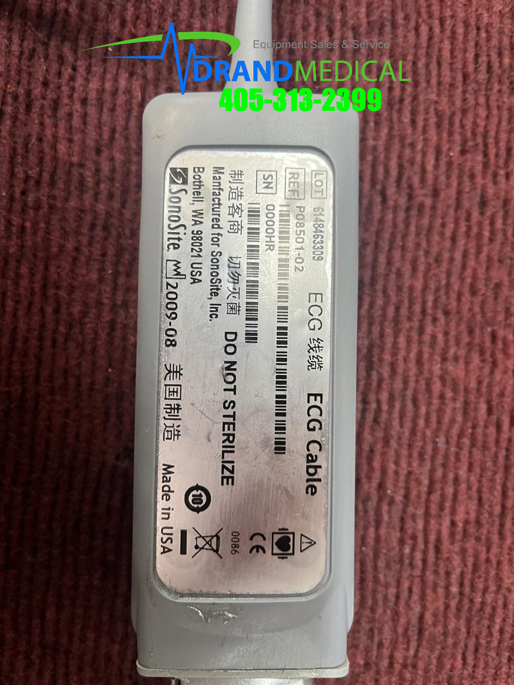 SONOSITE ECG CABLE REF: P08501-02 3 LEAD