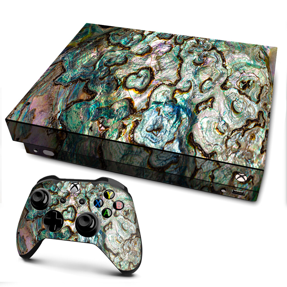 Xbox One X Console Skins Decal Wrap ONLY AbalOne Xhell Gold underwater
