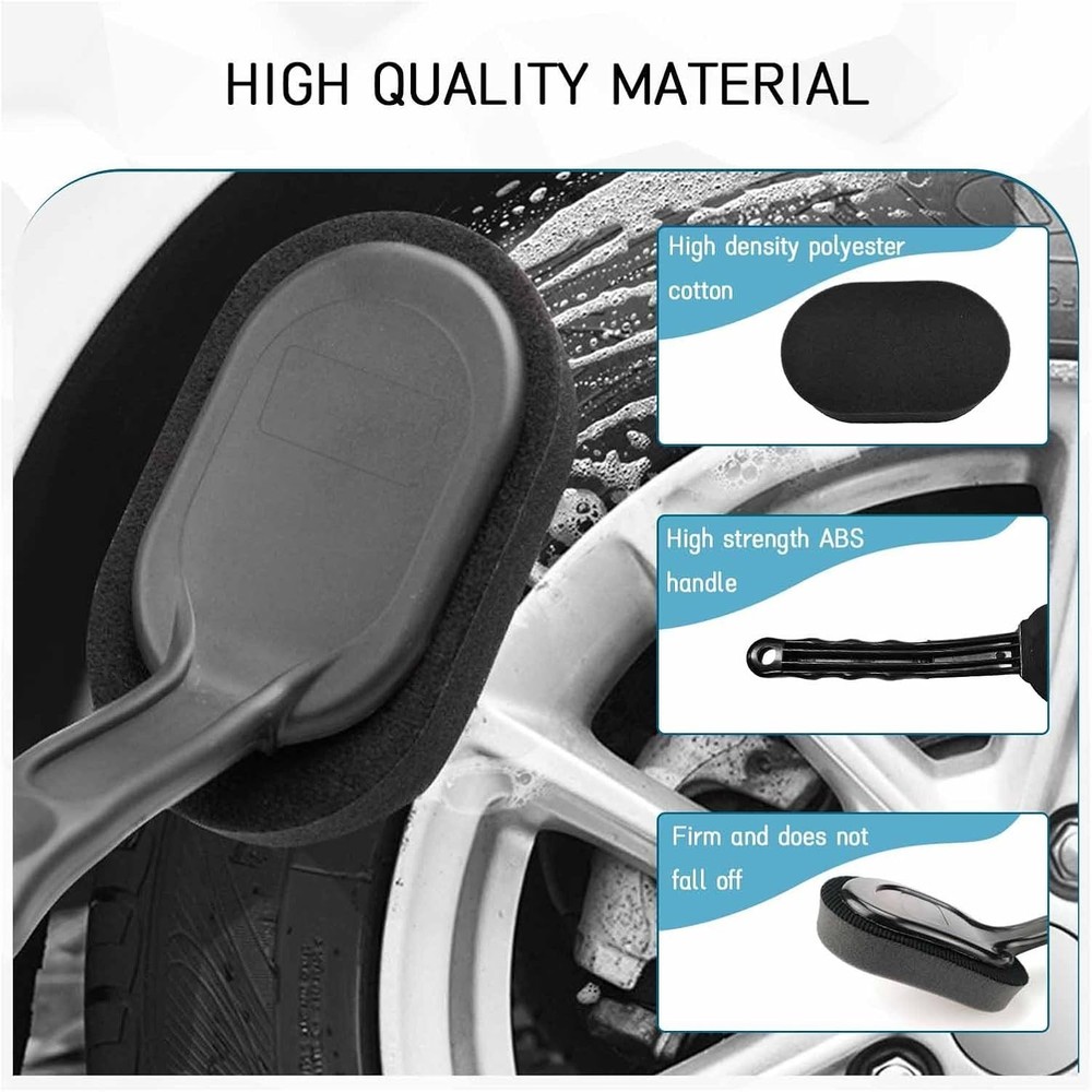 High-Density Sponge Tire Dressing Applicator Pad with Long Handle, Multipurpo...