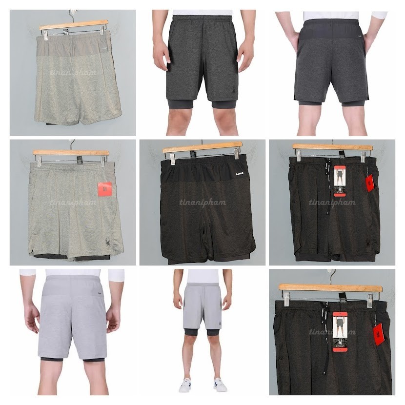 Spyder Active Men's Performance Proweb Stretch Shorts  IN BLACK , GRAY