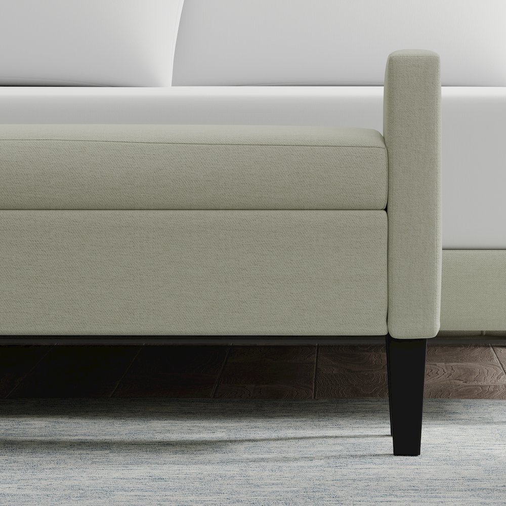 46" Storage Bench with Arms - Beige