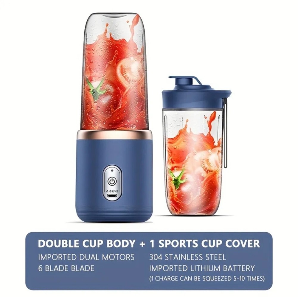 Portable USB Double Cup Juice Extracter Mixer