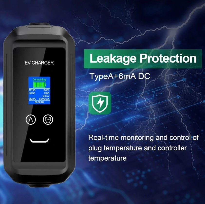 Portable EV Charger CEE to Type 2 | Delay Timer | 8A - 32A | 7.2kW | Mode 2 | 5m