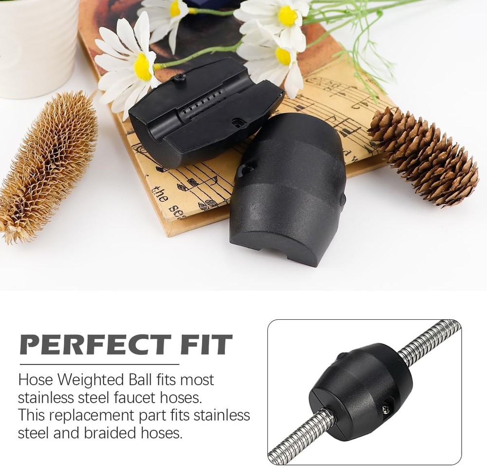 Hose Weight Ball Replacement Kitchen Universal Pull Down Faucet 13mm, Black