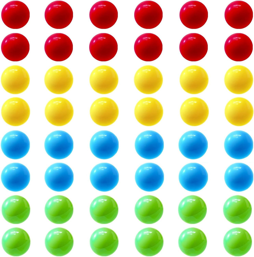 48Pcs Game Replacement Marbles Balls Compatible with Hungry Hungry Hippos（4 Colo